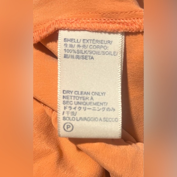 Rebecca Minkoff peach salmon silk shorts romper onepiece jumpsuit size 0 or xs - Picture 5 of 5